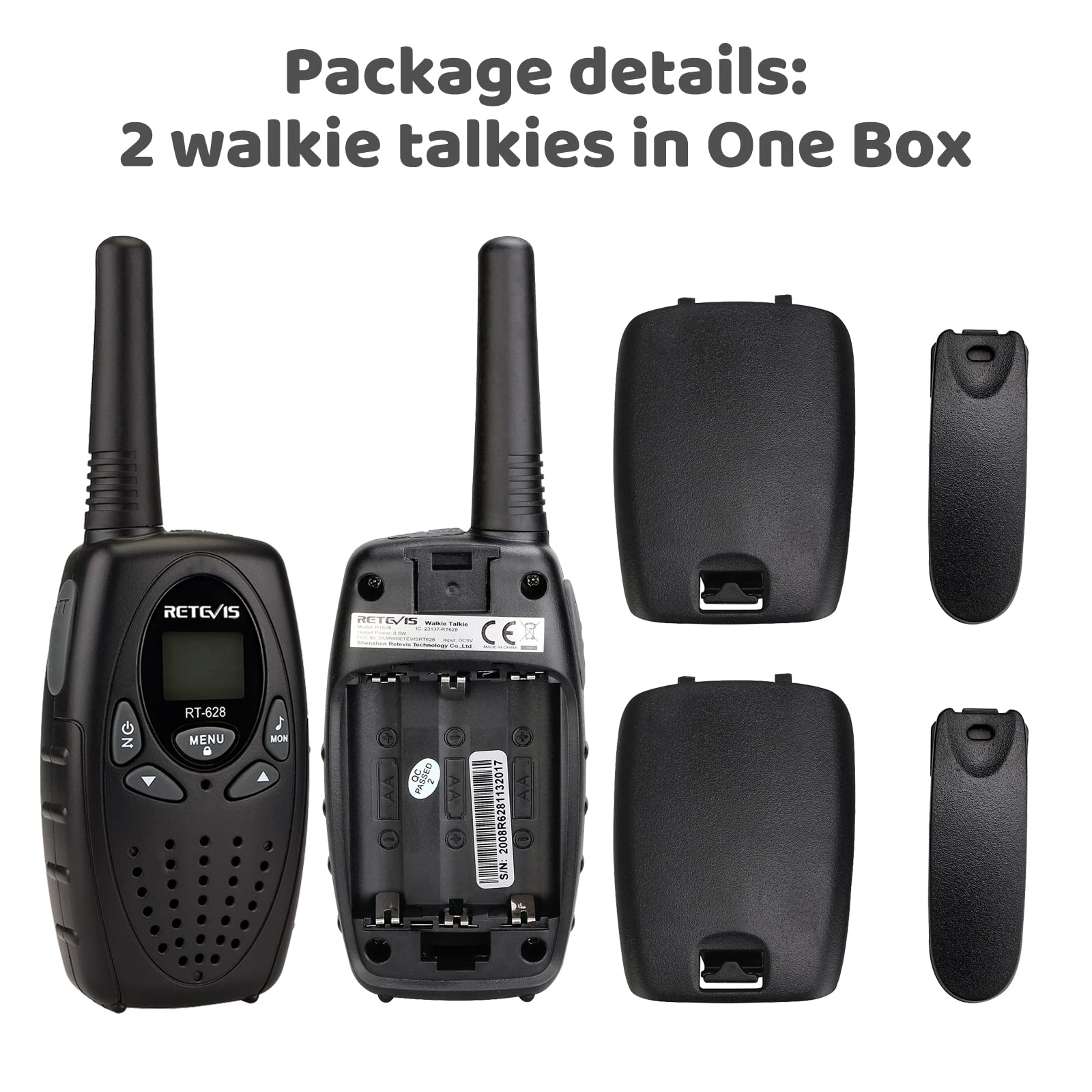 Foto 8 pulgar | Walkie Talkies Retevis Rt628 Para Niños De 6 A 12 Años (negro) - Venta Internacional.