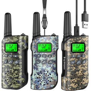 Foto 1 | Walkie Talkies Inspireyes Recargables Para Niños, Paquete De 3 Camuflajes - Venta Internacional.