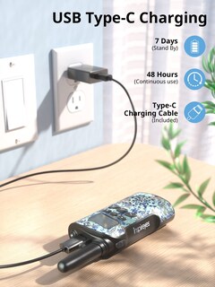 Foto 4 | Walkie Talkies Inspireyes Recargables Para Niños, Paquete De 3 Camuflajes - Venta Internacional.