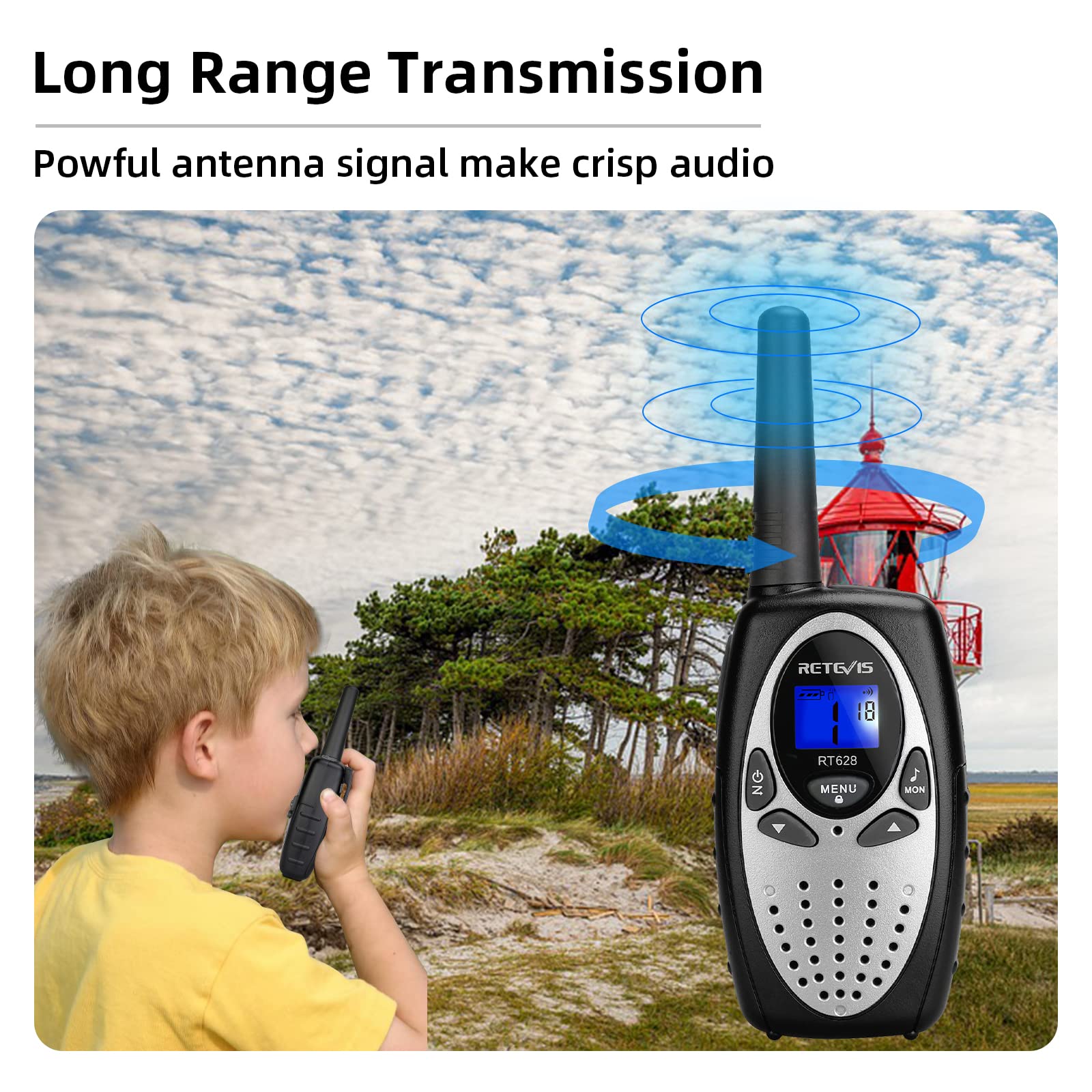 Foto 4 pulgar | Walkie Talkies Retevis Rt628 Para Niños De 6 A 12 Años, Color Plateado - Venta Internacional.