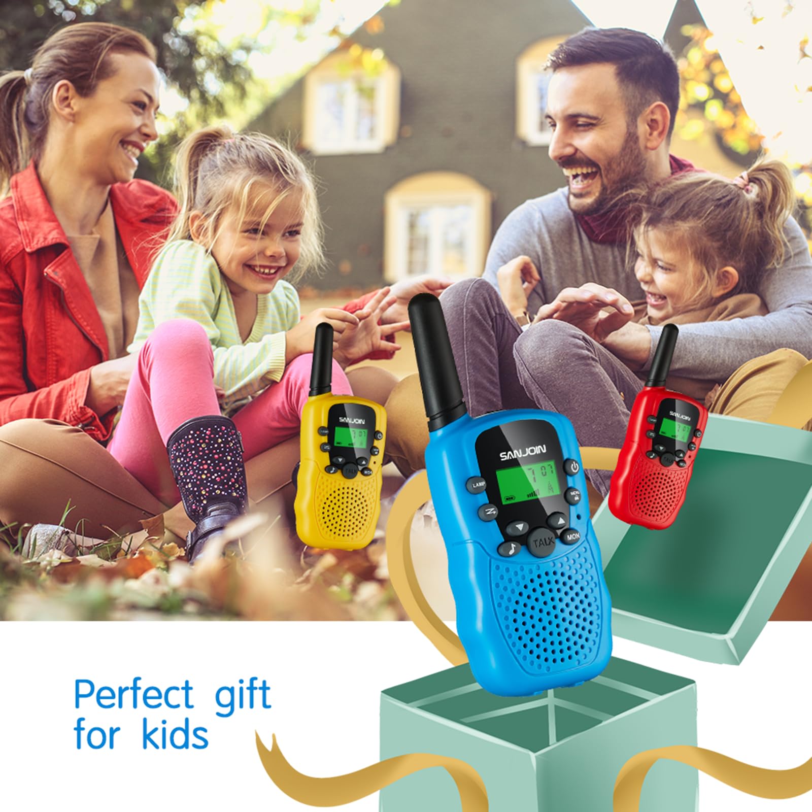 Foto 8 pulgar | Walkie Talkie Sanjoin Para Niños De 3 Millas De Largo Alcance, Paquete De 3 - Venta Internacional.