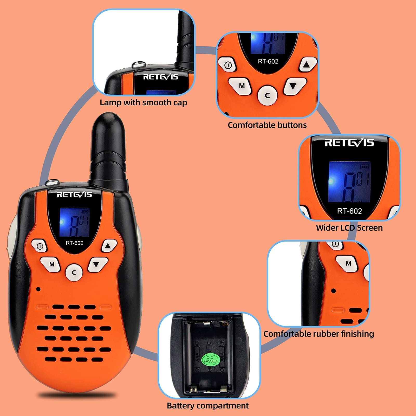 Foto 5 pulgar | Walkie Talkies Retevis Rt388 Recargables - Venta Internacional