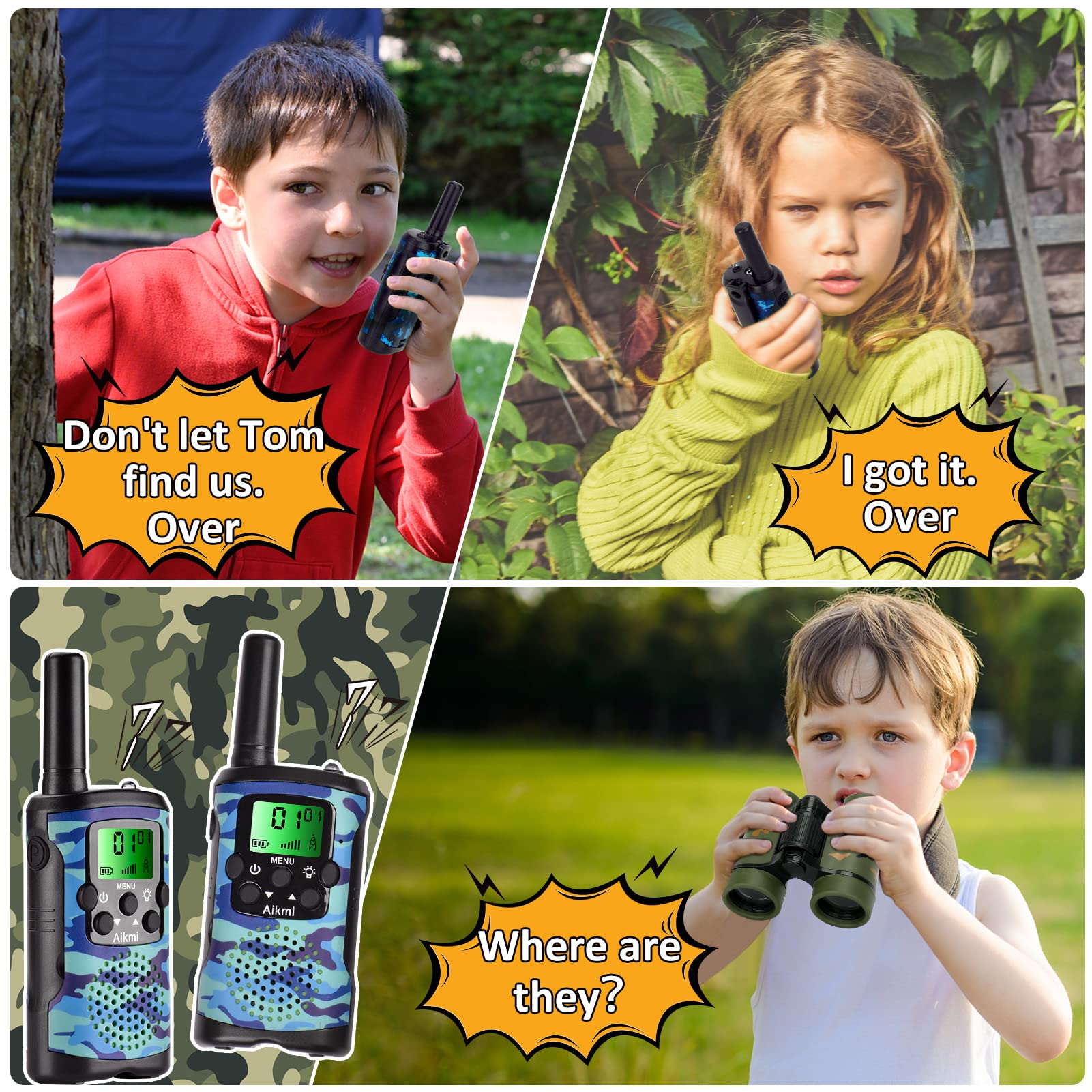Foto 3 pulgar | Walkie Talkies Aikmi para Niños - Venta Internacional