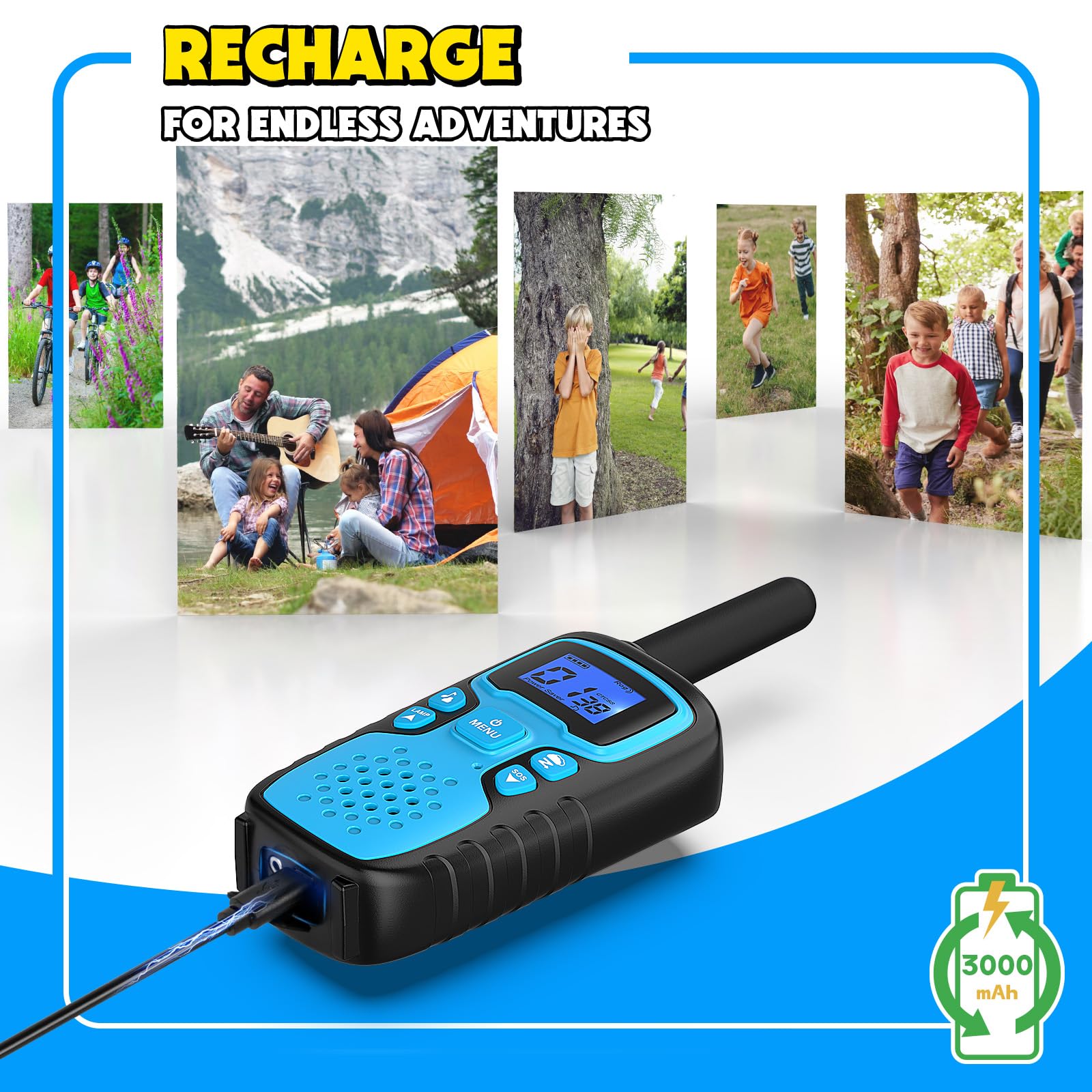 Foto 3 | Walkie Talkies Wishouse M9 Recargables para Niños Paquete de 2 - Venta Internacional