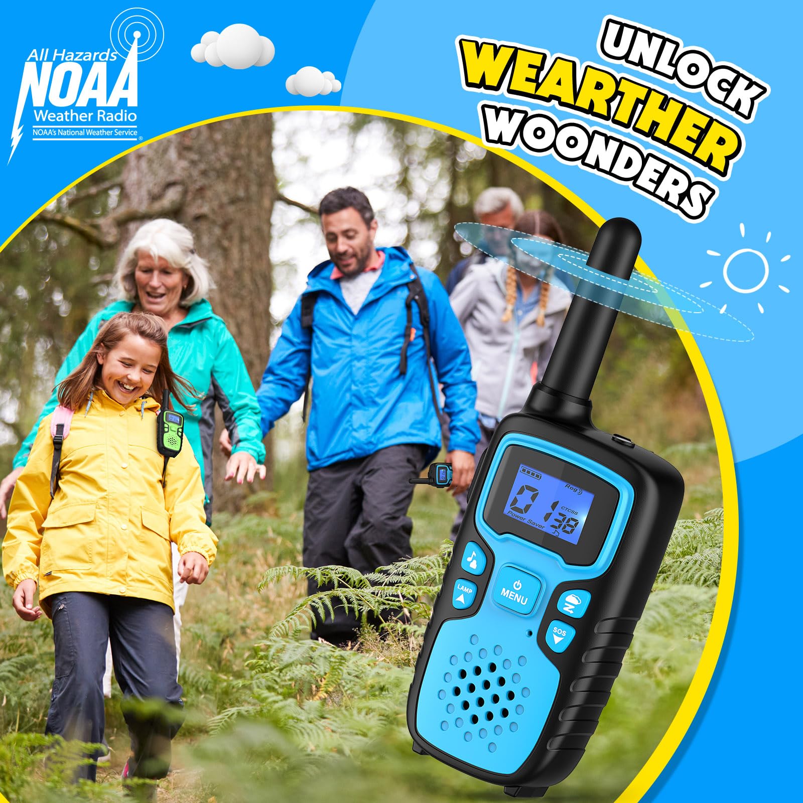 Foto 5 pulgar | Walkie Talkies Wishouse M9 Recargables para Niños Paquete de 2 - Venta Internacional