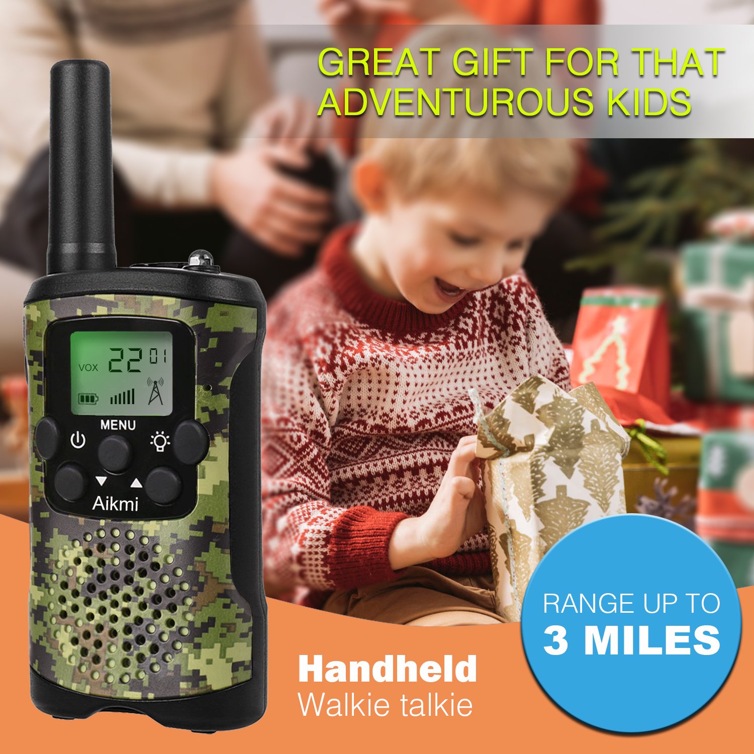 Foto 4 pulgar | Walkie Talkies Aikmi de 22 Canales Alcance 3 Millas - Venta Internacional