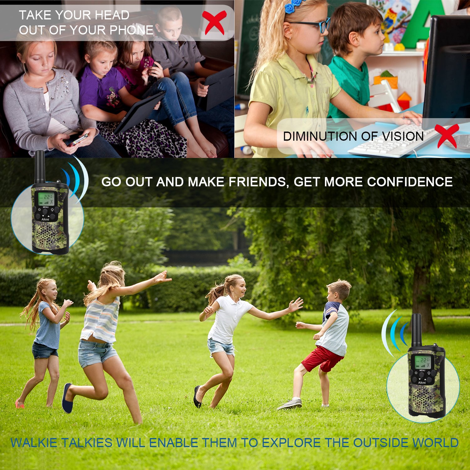 Foto 5 pulgar | Walkie Talkies Aikmi de 22 Canales Alcance 3 Millas - Venta Internacional