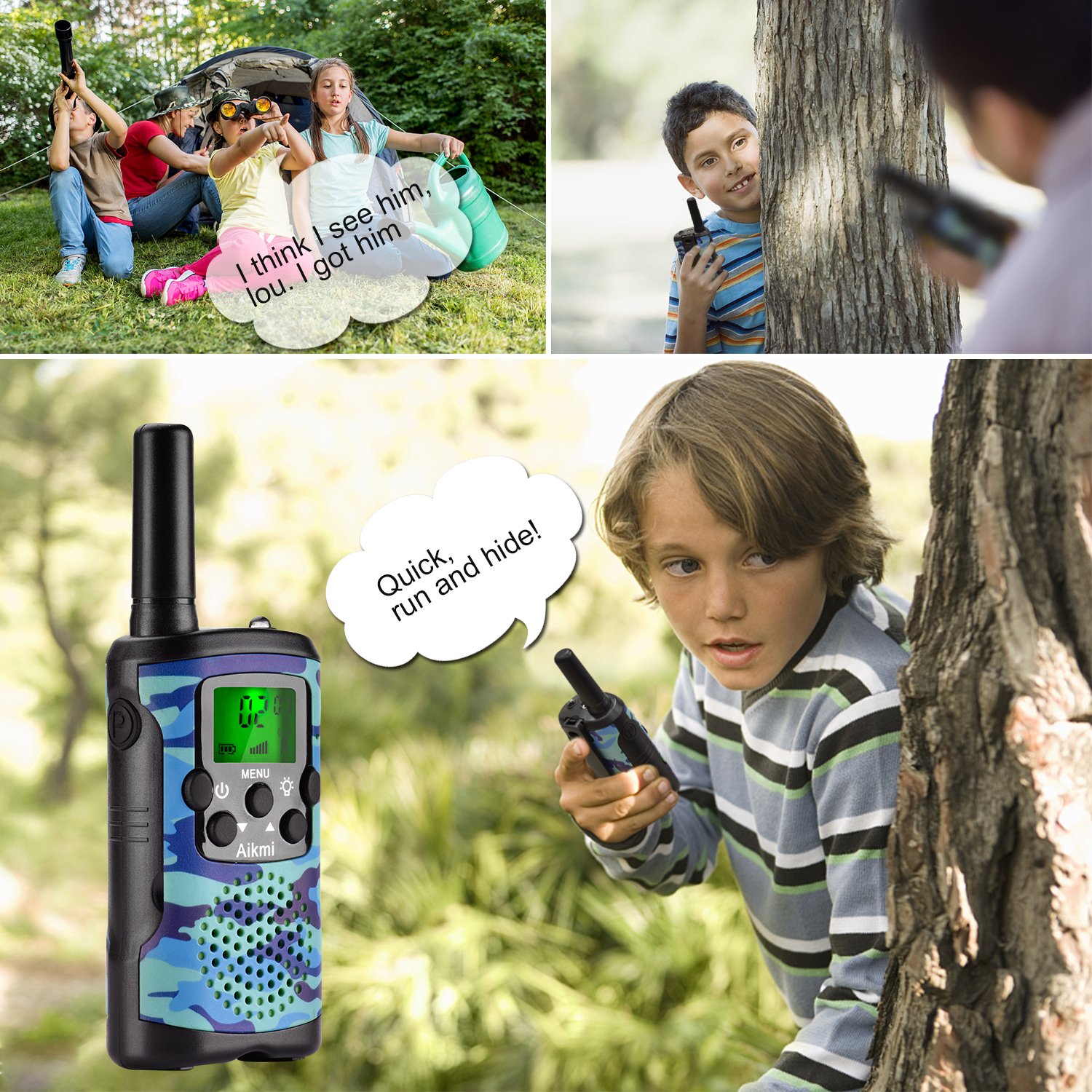 Foto 4 pulgar | Walkie Talkies Aikmi de 22 Canales Alcance 3 Millas Niños de 6 Años - Venta Internacional