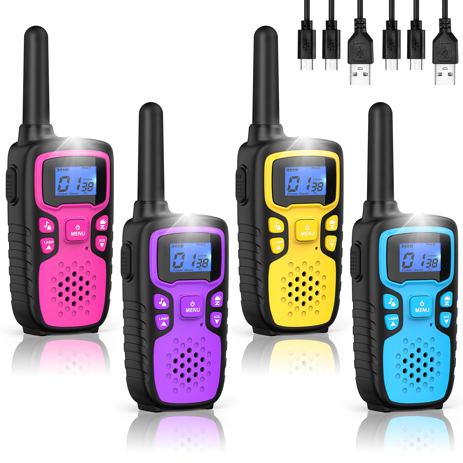 Walkie Talkies Wishouse M9 Recargables De Largo Alcance Para Niños, Paquete De 4 - Venta Internacional. $1,340