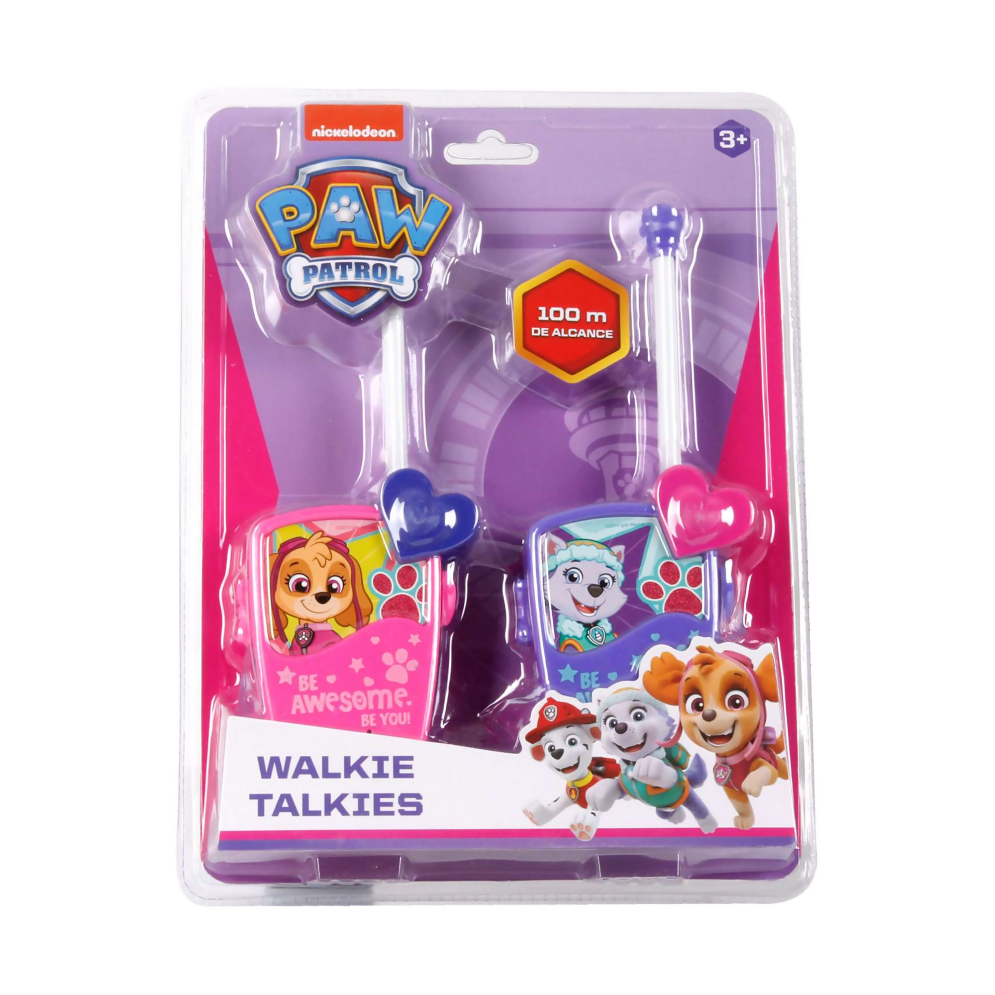 Foto 2 pulgar | Walkie Talkie Paw Patrol Alcance 70 Metros Rosa