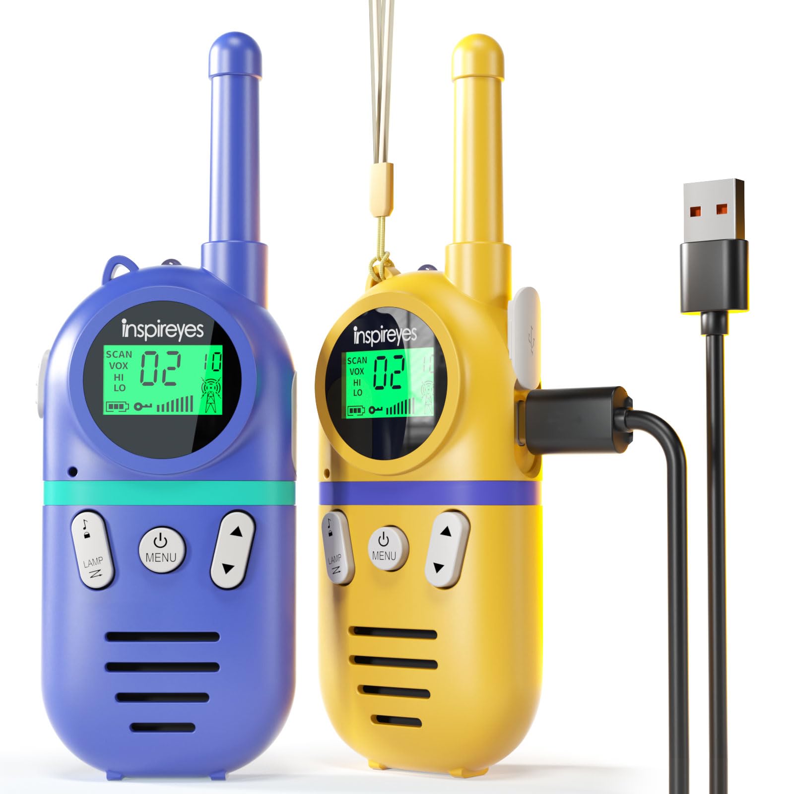 Foto 1 | Walkie Talkies Inspireyes, Recargables, Alcance De 3 Millas, Paquete De 2 - Venta Internacional.