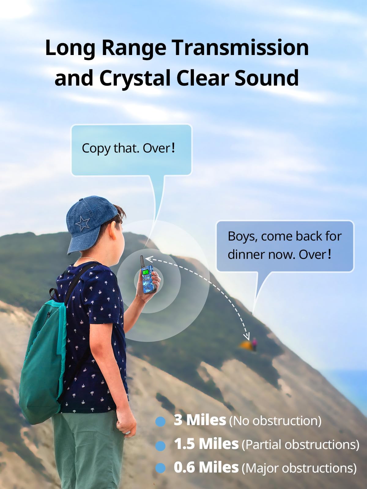 Foto 4 | Walkie Talkies Inspireyes Recargables Para Niños De 8 A 12 Años, 4 Peniques - Venta Internacional.