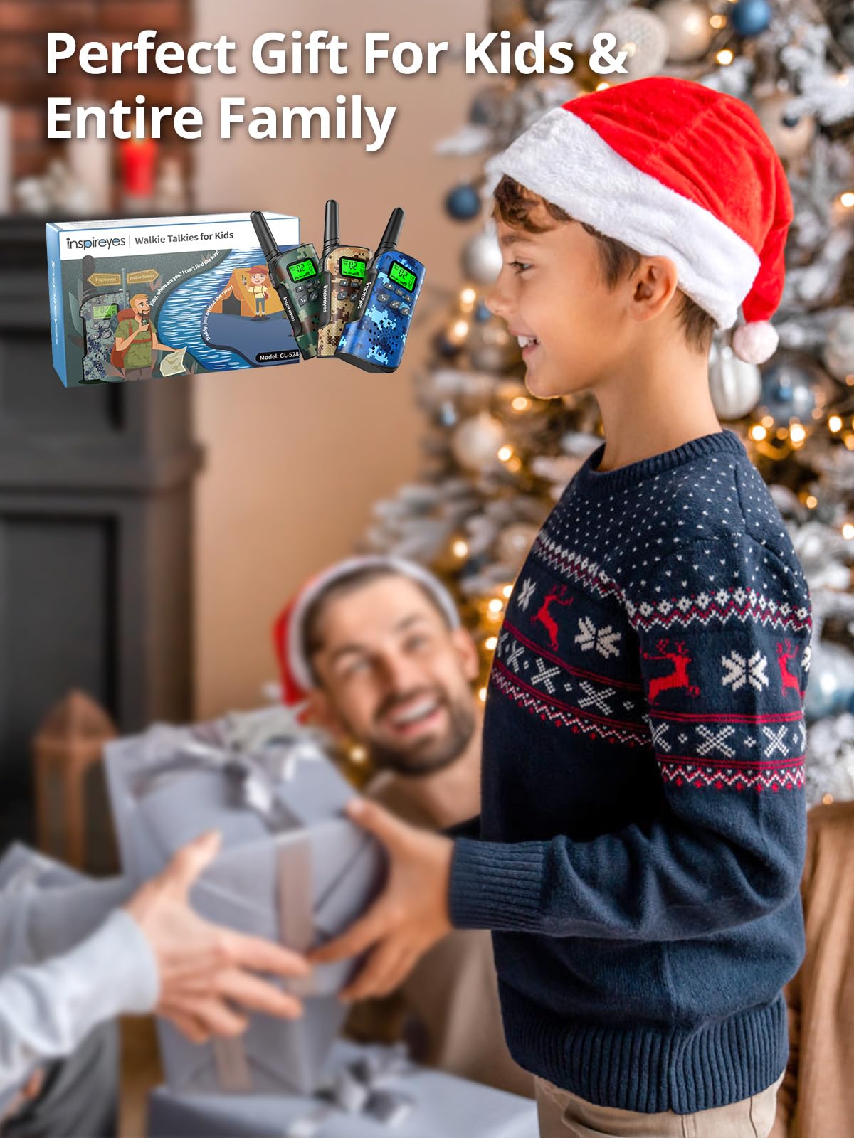Foto 8 pulgar | Walkie Talkies Inspireyes Recargables Para Niños De 8 A 12 Años, 4 Peniques - Venta Internacional.