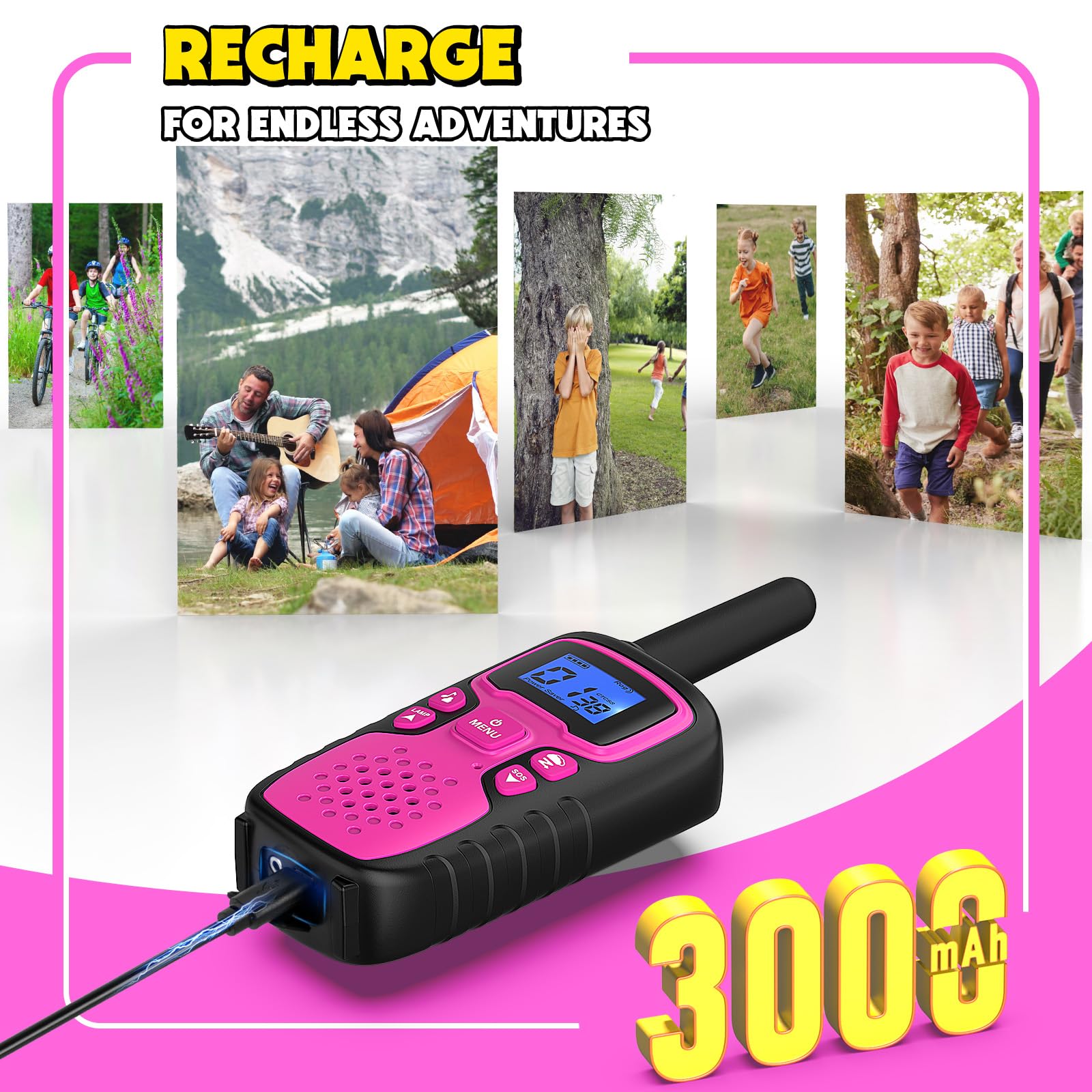 Foto 4 pulgar | Walkie Talkies Wishouse M9 Recargables De Largo Alcance Para Niños, Paquete De 2 - Venta Internacional.