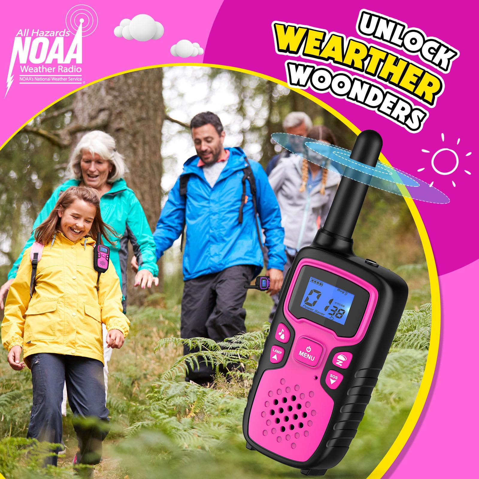 Foto 5 pulgar | Walkie Talkies Wishouse M9 Recargables De Largo Alcance Para Niños, Paquete De 2 - Venta Internacional.