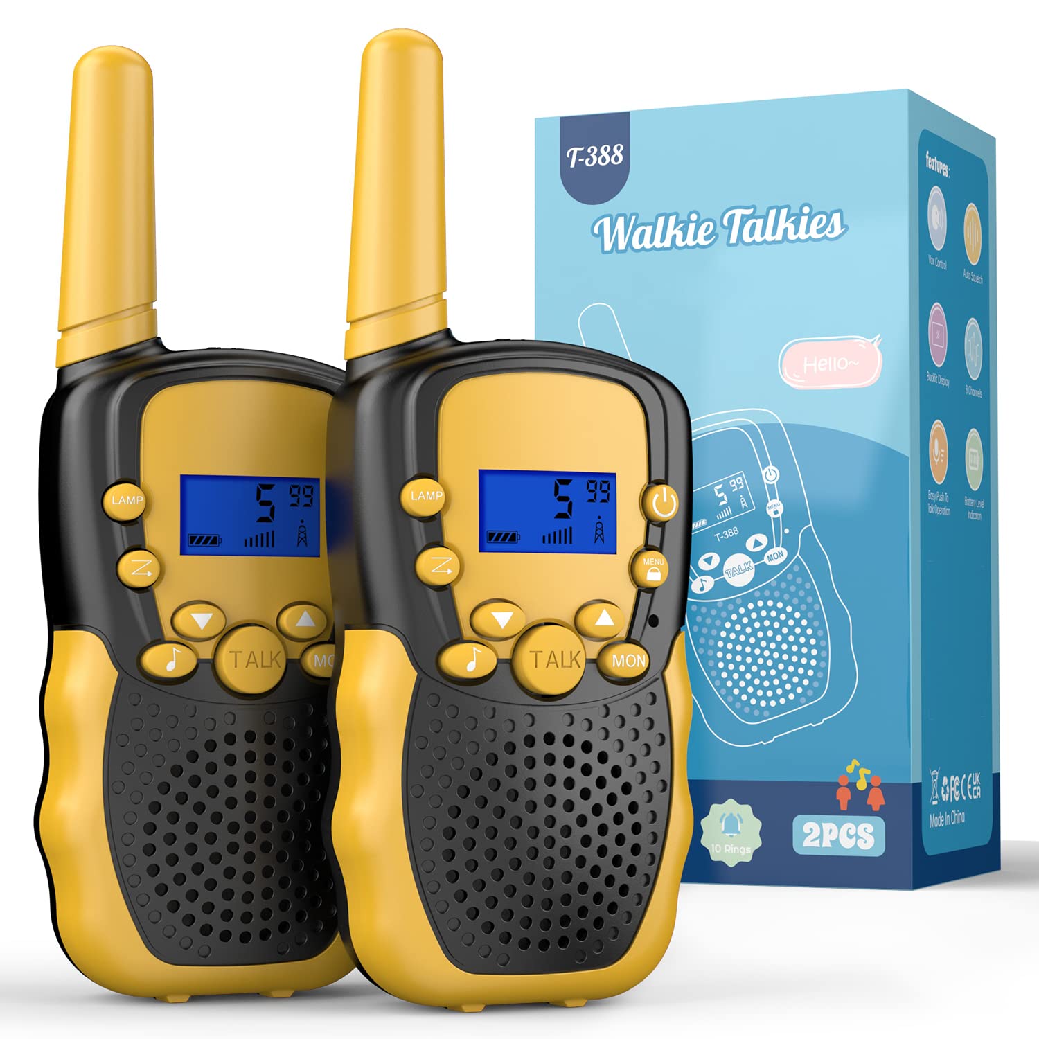 Foto 2 pulgar | Walkie Talkies Selieve Para Niños De 4 A 14 Años Con Un Alcance De 3 Millas - Venta Internacional.