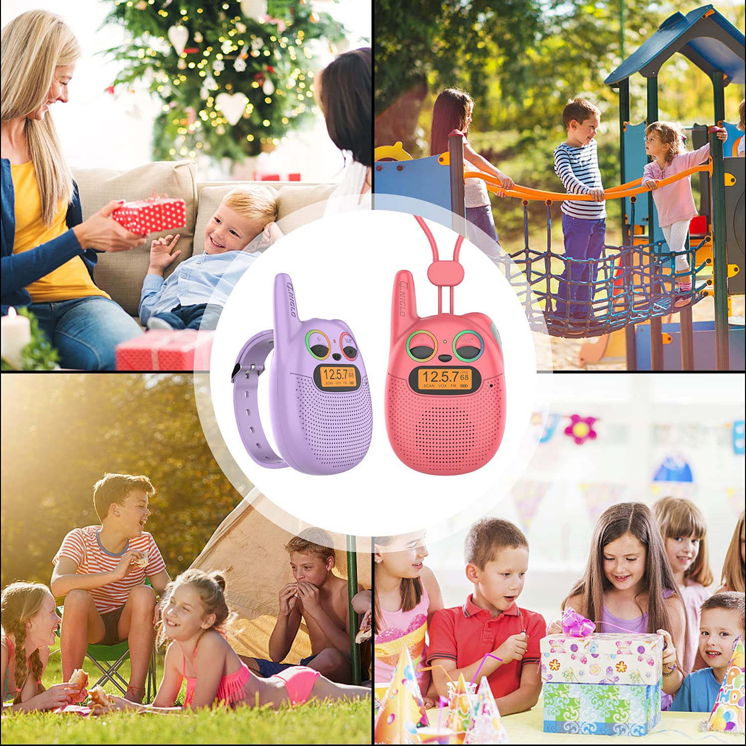 Foto 8 pulgar | Walkie Talkies Qniglo Recargables Para Niños De 3 A 9 Años, Paquete De 2 - Venta Internacional.