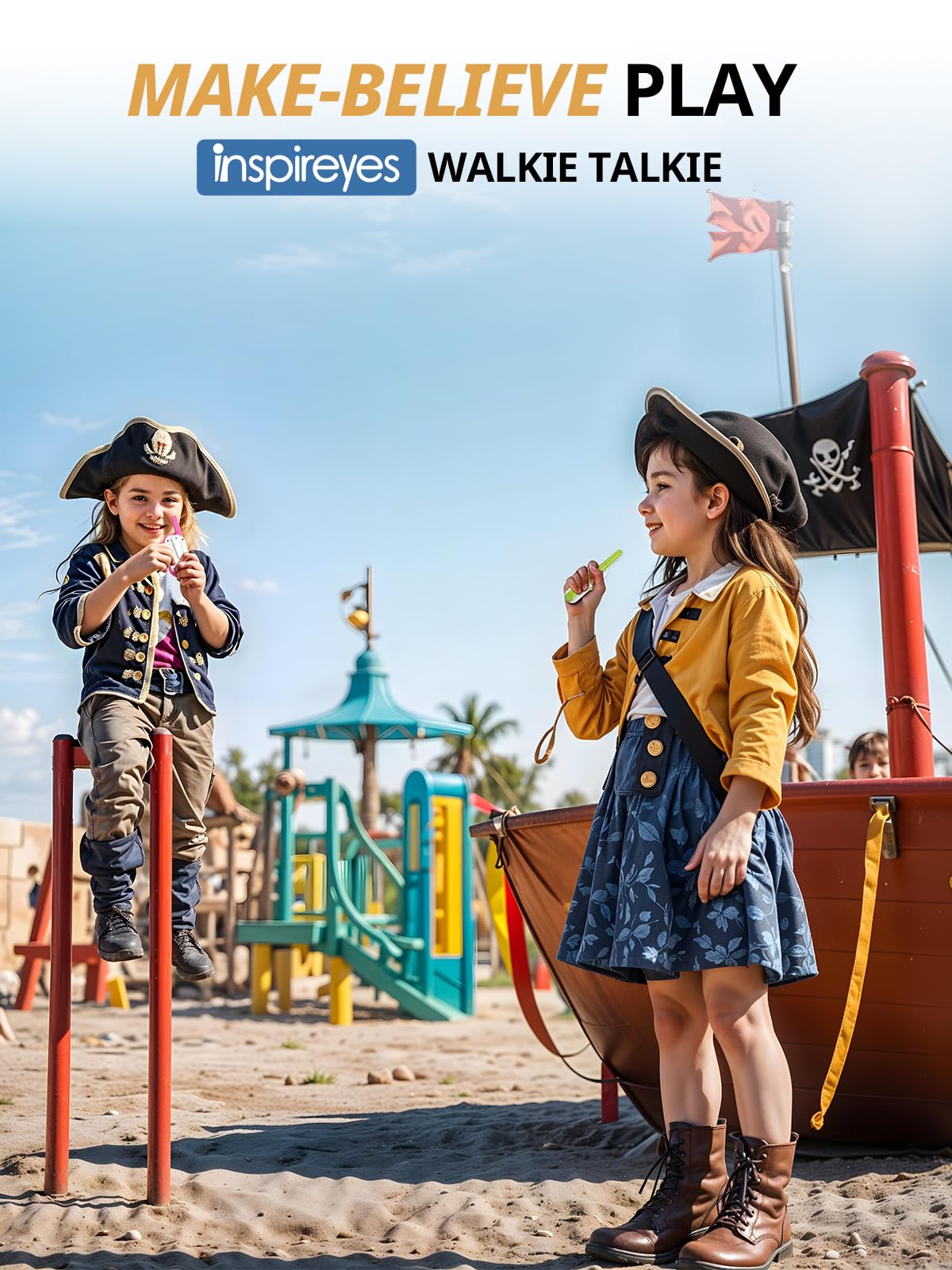 Foto 5 pulgar | Walkie Talkies Inspireyes Recargables Para Niños De 3 A 12 Años, Paquete De 4 - Venta Internacional.