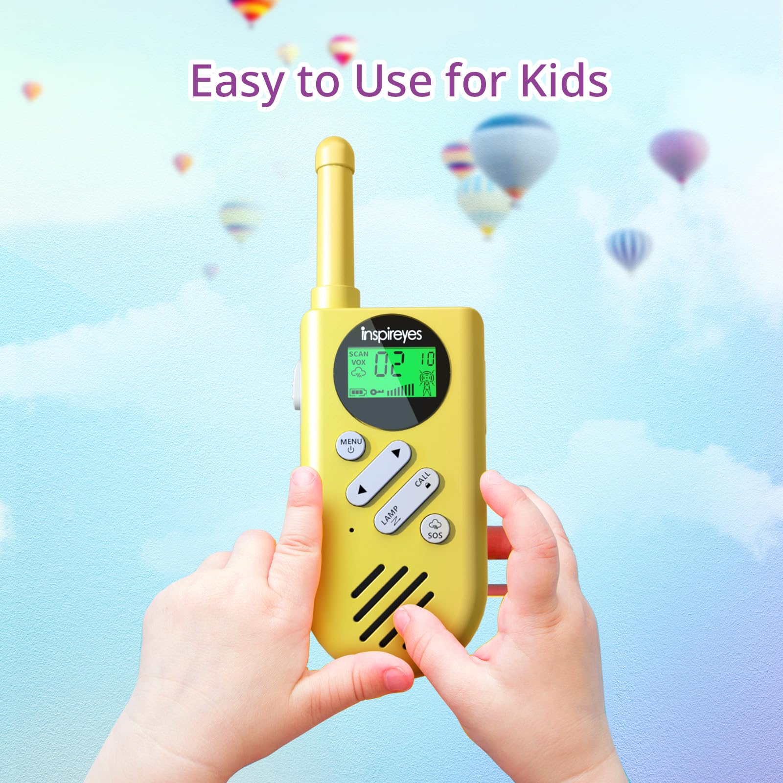 Foto 6 pulgar | Walkie Talkies Inspireyes Recargables Para Niños, Paquete De 3 - Venta Internacional.