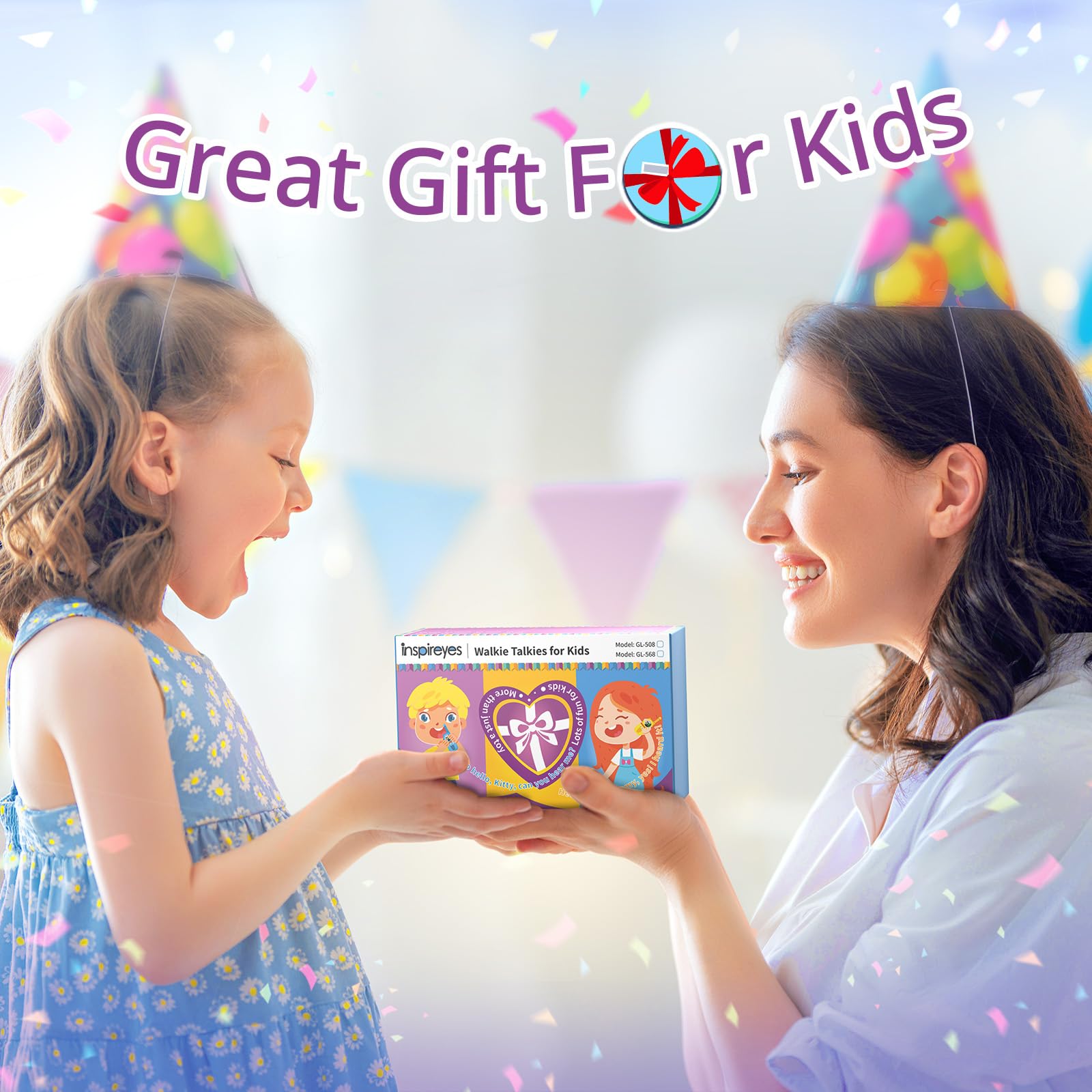 Foto 7 | Walkie Talkies Inspireyes Recargables Para Niños, Paquete De 3 - Venta Internacional.