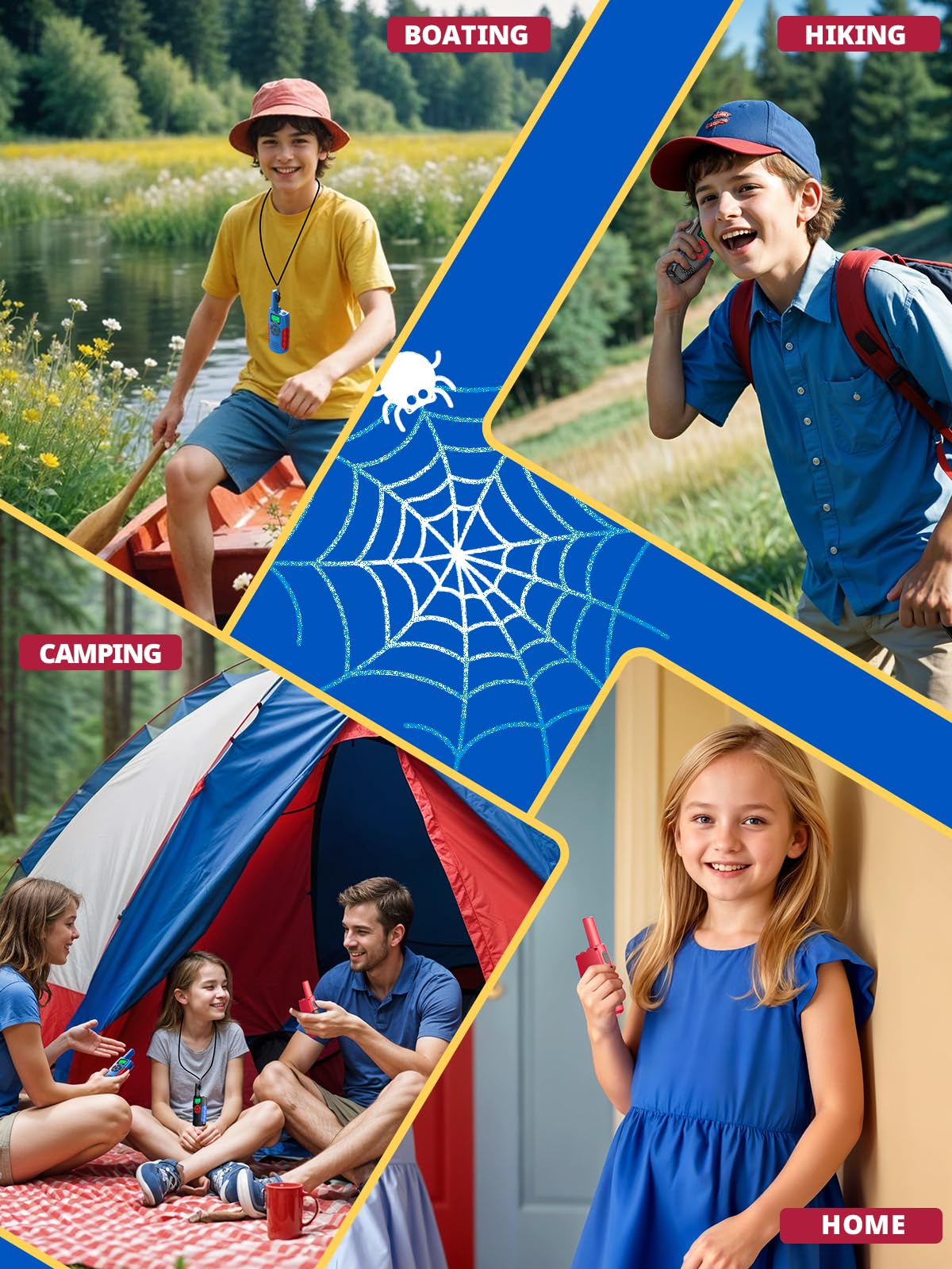 Foto 6 pulgar | Walkie Talkies Inspireyes Recargables Para Niños, Paquete De 3 A 12 Años - Venta Internacional.