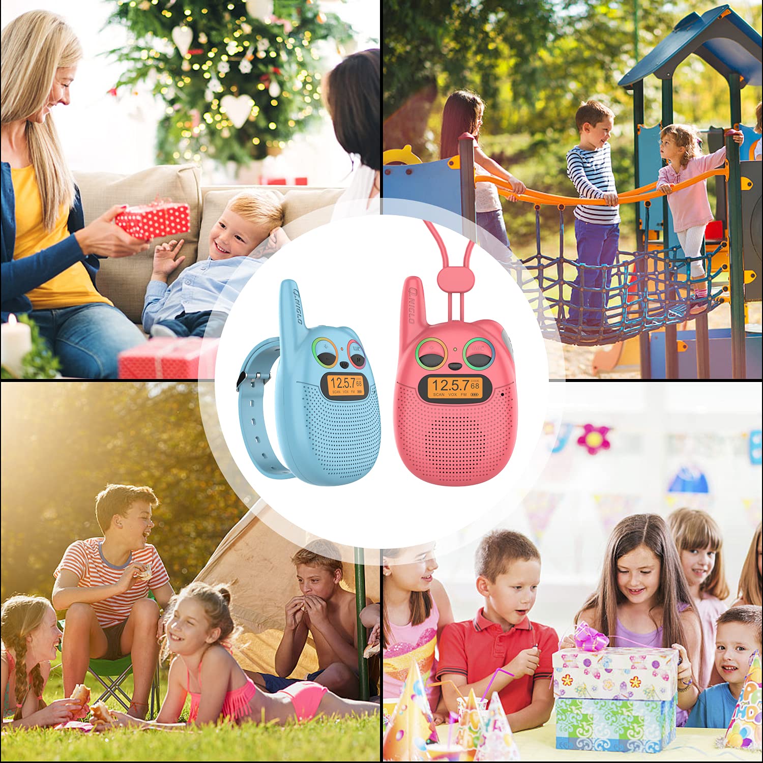 Foto 7 pulgar | Walkie Talkies Qniglo Recargables Para Niños Con Radio Fm De 3 A 12 Años - Venta Internacional.