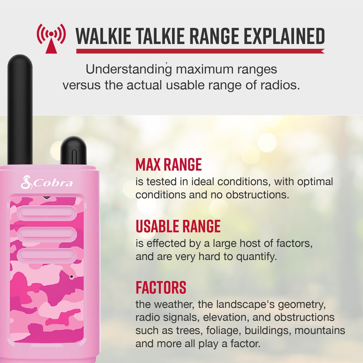 Foto 3 pulgar | Walkie Talkies Cobra He150 P, Aptos Para Niños, Alcance De 16 Millas, Paquete De 2 - Venta Internacional.