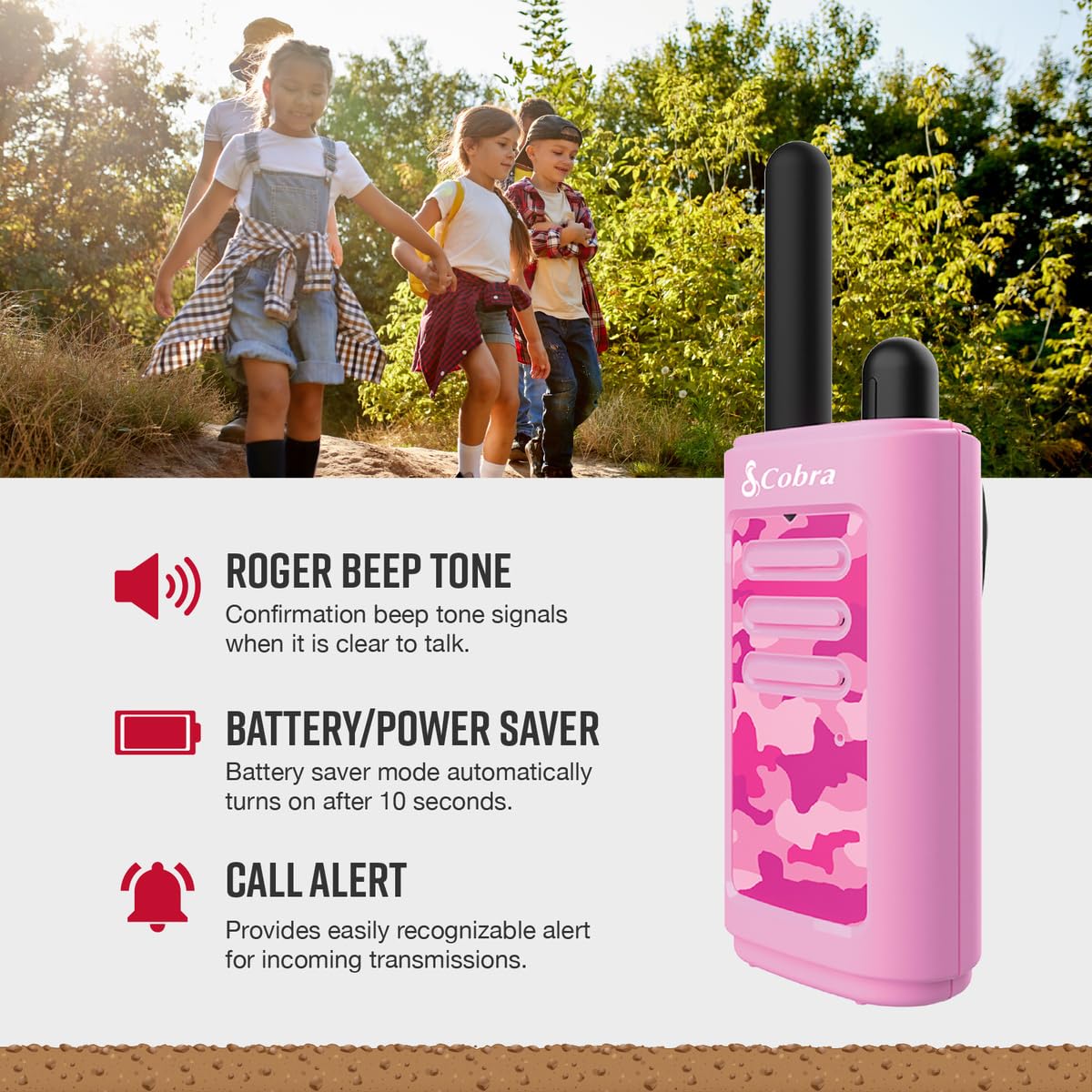Foto 5 pulgar | Walkie Talkies Cobra He150 P, Aptos Para Niños, Alcance De 16 Millas, Paquete De 2 - Venta Internacional.