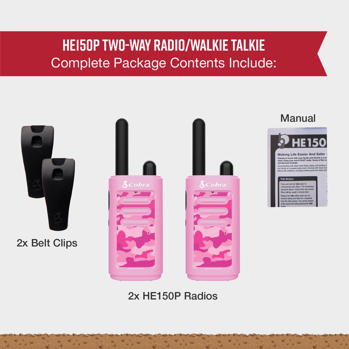 Foto 7 pulgar | Walkie Talkies Cobra He150 P, Aptos Para Niños, Alcance De 16 Millas, Paquete De 2 - Venta Internacional.