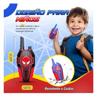 Foto 4 | Spider Walkie Talkie Para Niños Radio Juguete Belug Rojo Azul