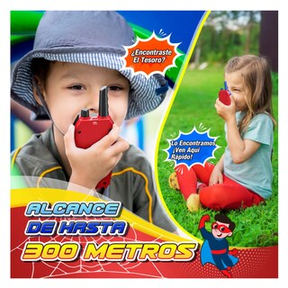 Foto 5 | Spider Walkie Talkie Para Niños Radio Juguete Belug Rojo Azul