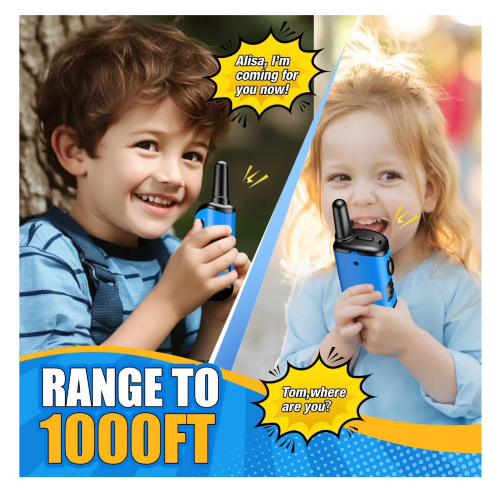 Foto 4 pulgar | Walkie Talkie Niños 2 Piezas Belug  Color Azul