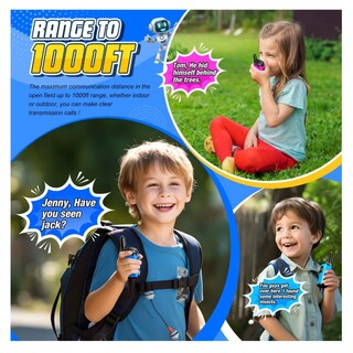 Foto 5 | Walkie Talkie Niños 2 Piezas Belug Color Azul
