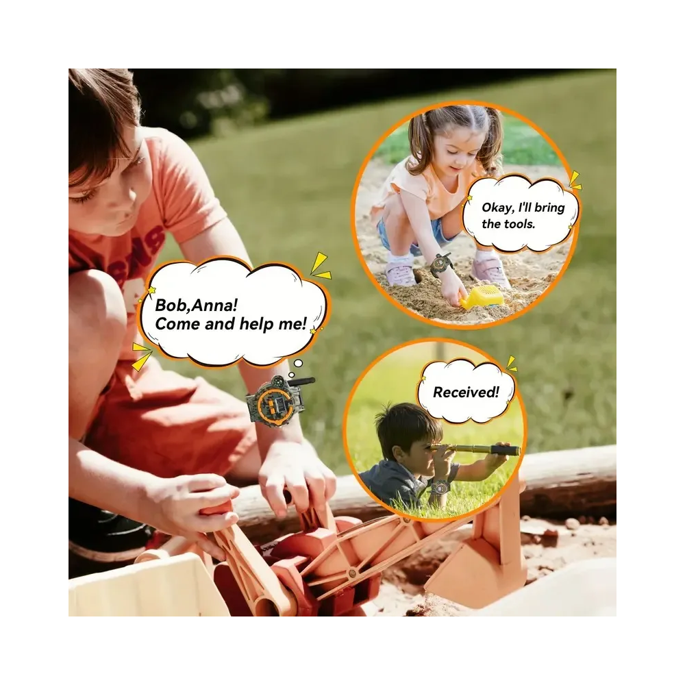 Foto 5 pulgar | Radios Walkie Talkies Belug  Niños Reloj De Pulsera Verde Olivo 2 Piezas