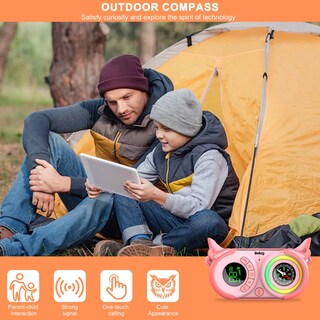 Foto 4 | Walkie Talkies Belug Radios Para Niños Carga Usb Y Brújula 2piezas Rosa/verde