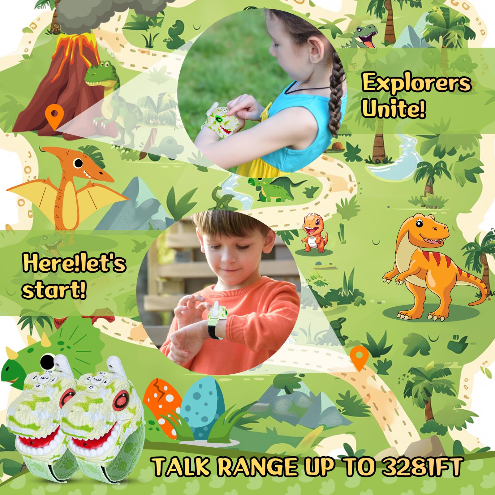 Foto 4 pulgar | Walkie Talkies Fygurso Para Niños  2 Paquetes De 3 A 8 Años - Venta Internacional.