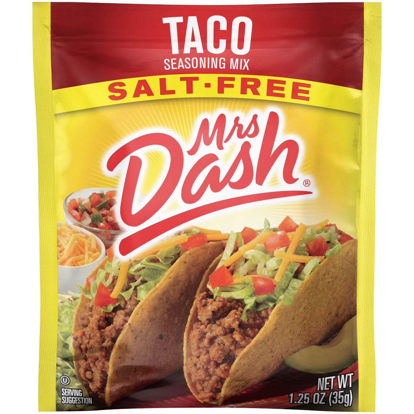 Seasoning Mix Dash Para Tacos Sin Sal, 35 G (paquete De 12) - Venta Internacional.