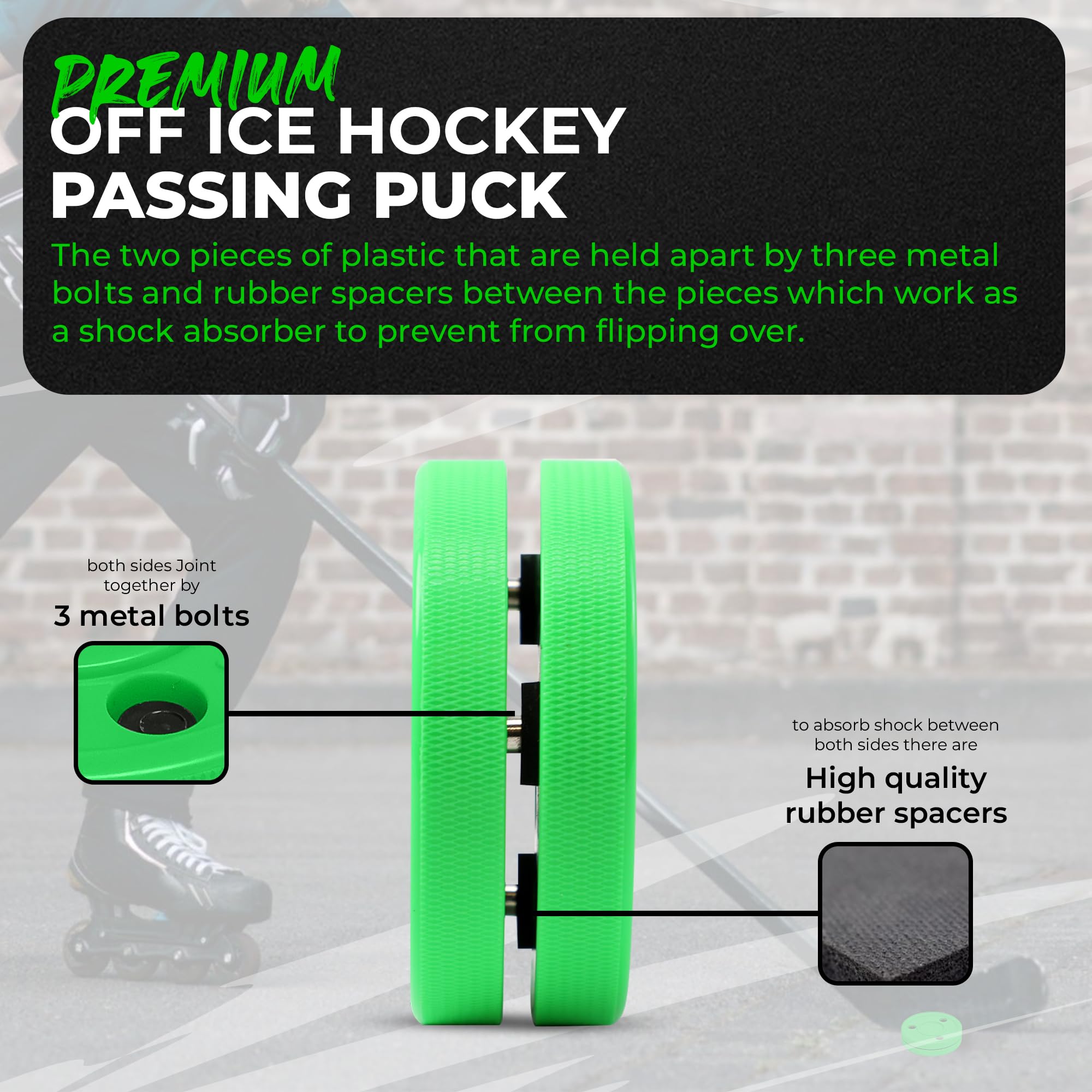 Foto 4 pulgar | Disco De Entrenamiento De Hockey Green Biscuit Original Oficial De La Nhl - Venta Internacional.