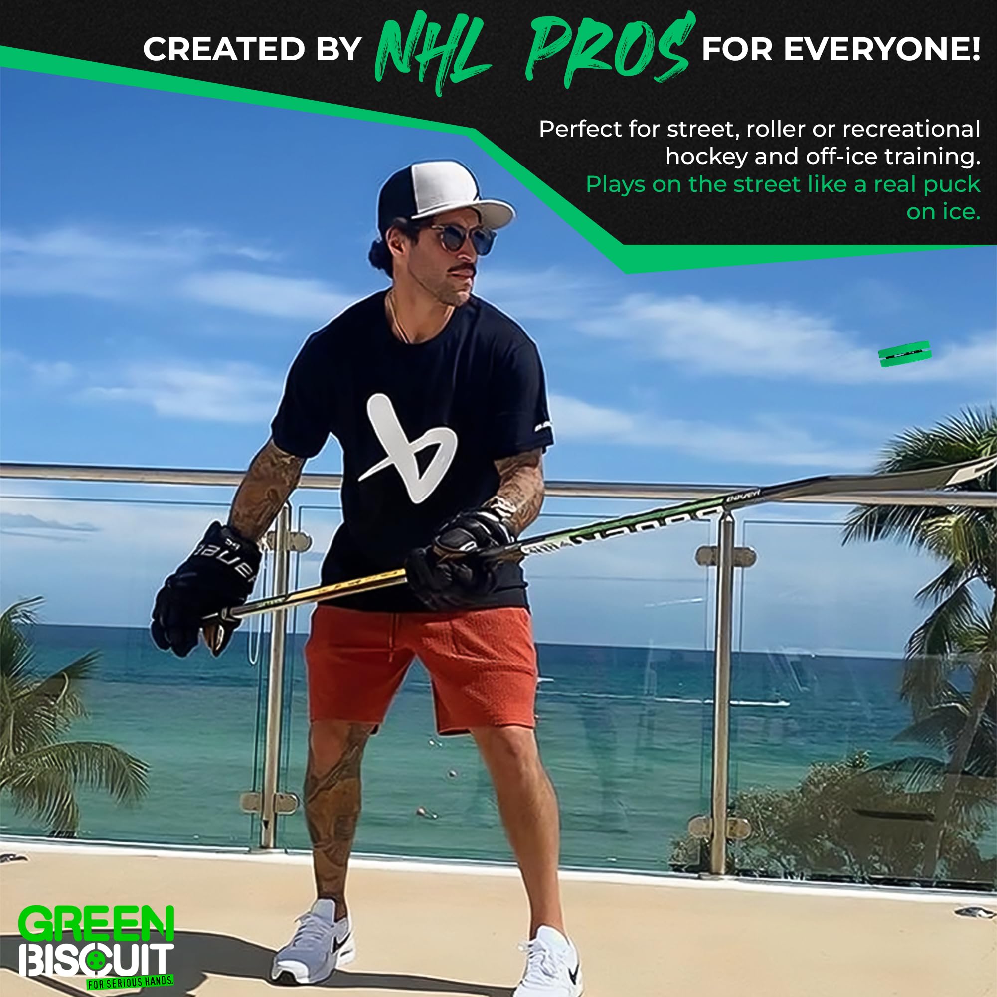 Foto 7 | Práctica De Tiro Con Agachadiza Con Disco De Hockey Callejero, Color Verde - Venta Internacional.