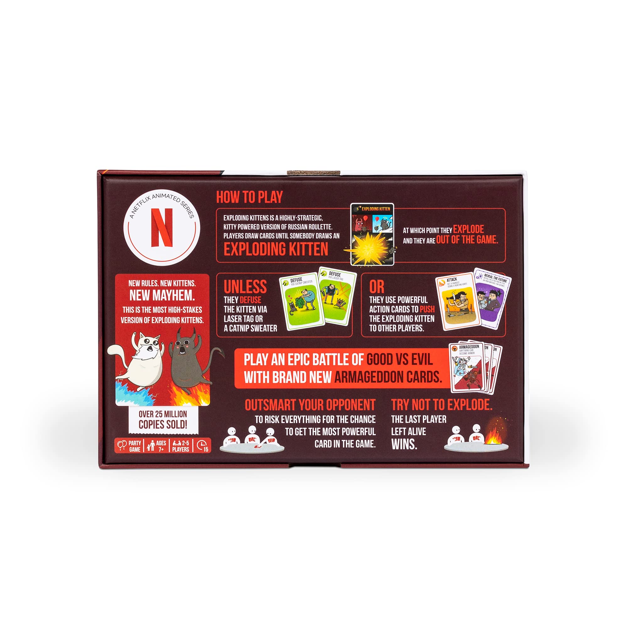 Foto 3 pulgar | Juego De Cartas Exploding Kittens Good Vs Evil Con 55 Cartas - Venta Internacional.