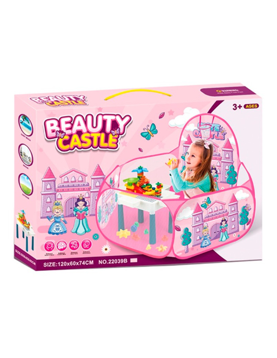 Foto 1 | Juego De Mesa Multiactividad 130 Bloques Mesa + Casa Temática De Princesas