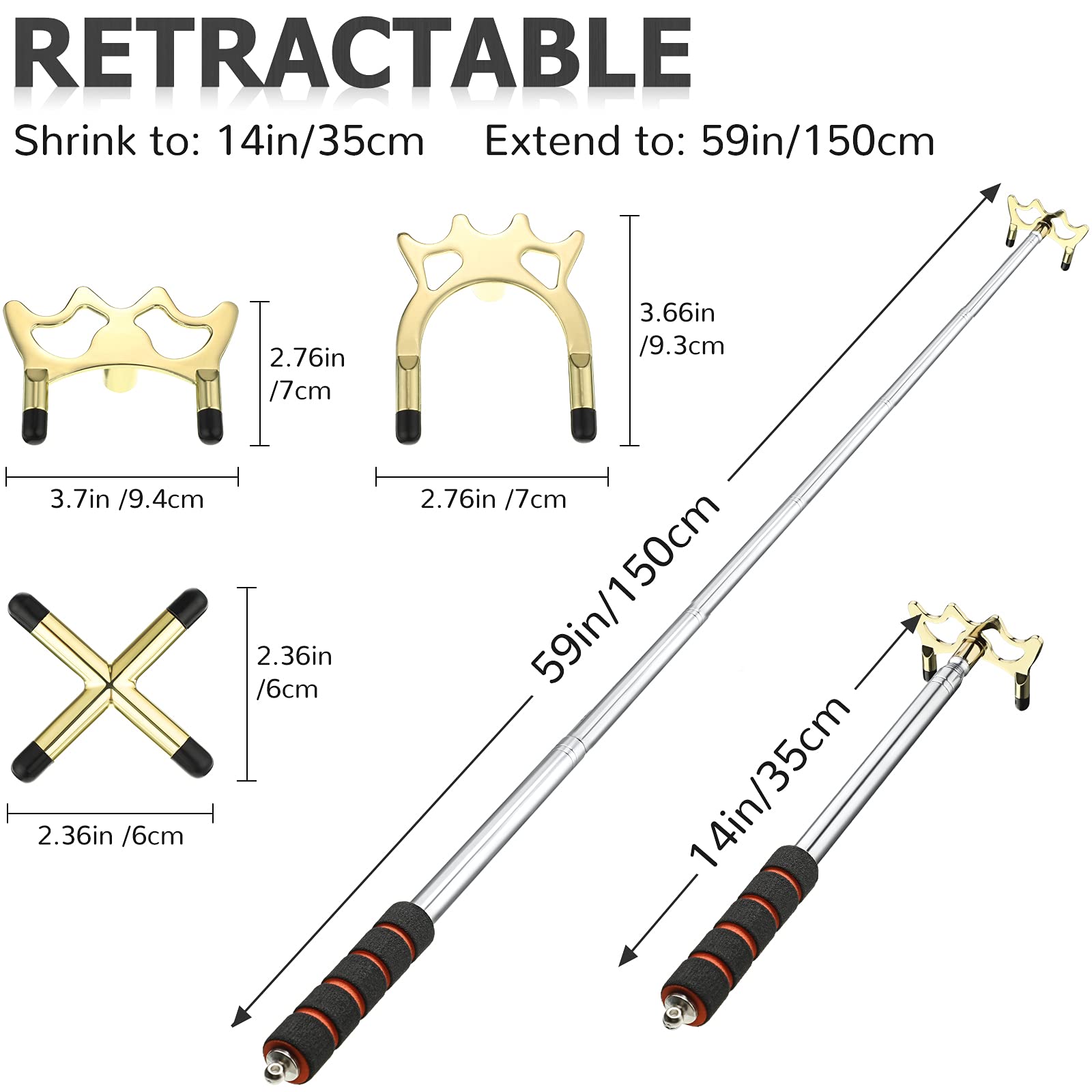 Foto 4 pulgar | Taco De Billar Bridge Skylety Retráctil Con 3 Cabezales - Venta Internacional.