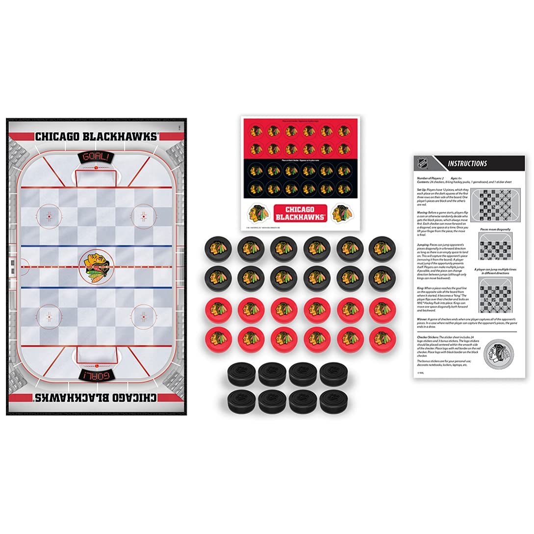 Foto 3 pulgar | Juego De Mesa Checkers Masterpieces Nhl Chicago Blackhawks - Venta Internacional.