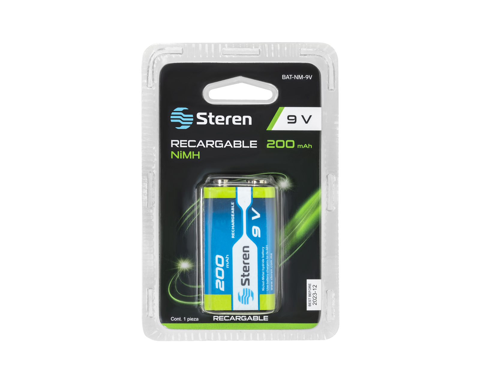 Foto 3 | Batería Recargable Steren 9v Bat-nm-9v Anaranjado de 9 Volts