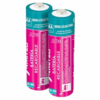 Foto 1 | Batería Recargable Mitzu Mnm-2xaa1300 Aa De Ni-mh
