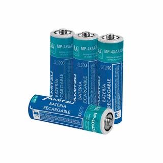 Foto 1 | Batería Recargable Mitzu Mp-4xaa700 Aa De Ni-cd