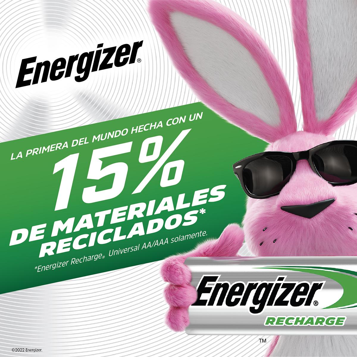 Foto 4 pulgar | Pila Energizer Recargable AAA color Plateado C/2 700 mAh