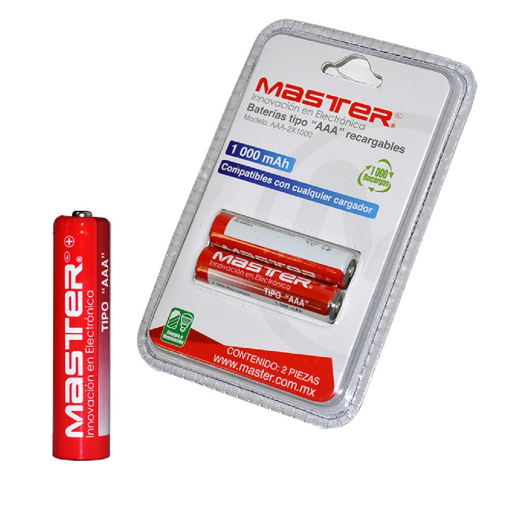 Batería Recargable Master 2 tipo Aaa 1000 Ah