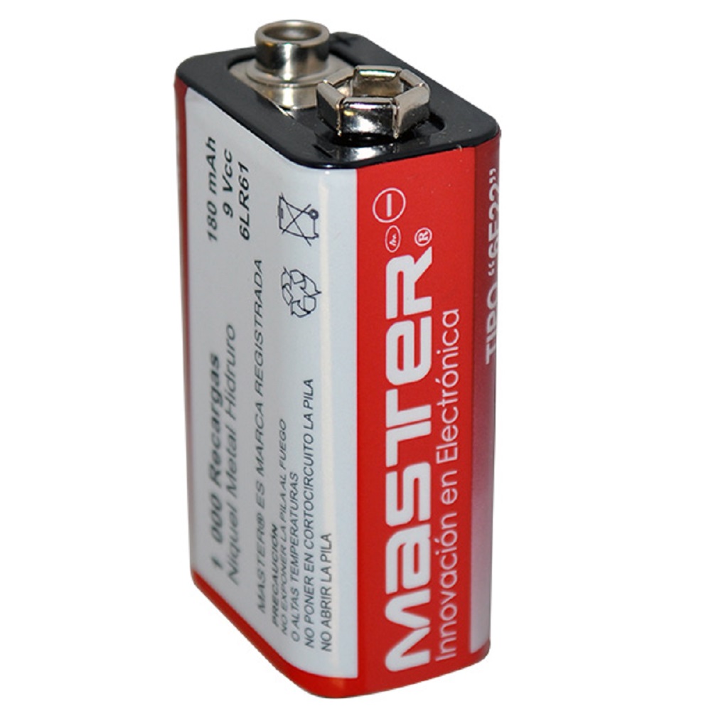 Batería Recargable Master 9 V Cuadrada