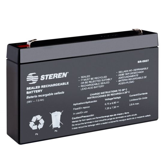 Foto 1 | Batería Rec D/acido Sellada 6 Volts 7amp Steren Br-0607